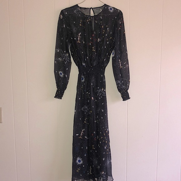 STUNNING STELLAR SHEER MAXI w SLIP - Picture 1 of 7